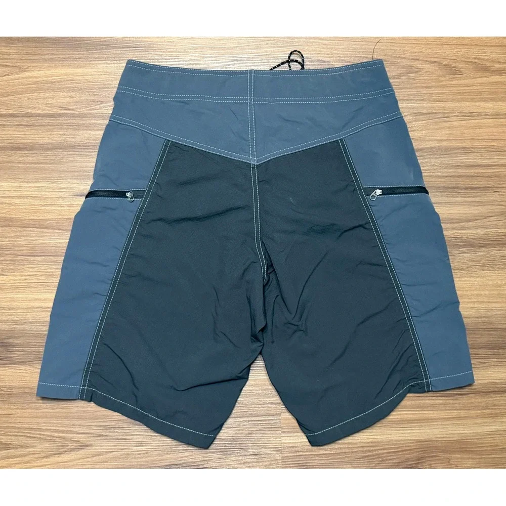 Kuhl Mutiny River Board Shorts Mens Gray Blue Hybrid Swim Trunks Hiking Sz 30